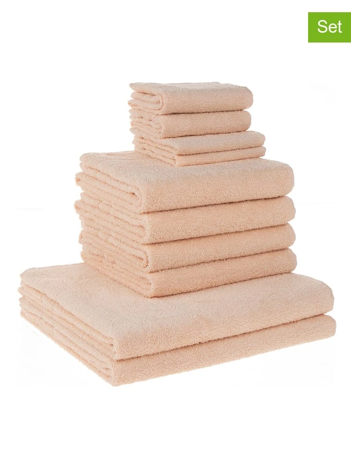 10tlg. Handtuch-Set in Apricot 10tlg. Handtuch-Set In Apricot -Heimtextil Geschäft avance 10tlg handtuch set in apricot