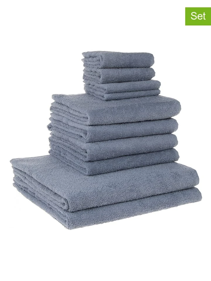 10tlg. Handtuch-Set in Blau 10tlg. Handtuch-Set In Blau -Heimtextil Geschäft avance 10tlg handtuch set in blau
