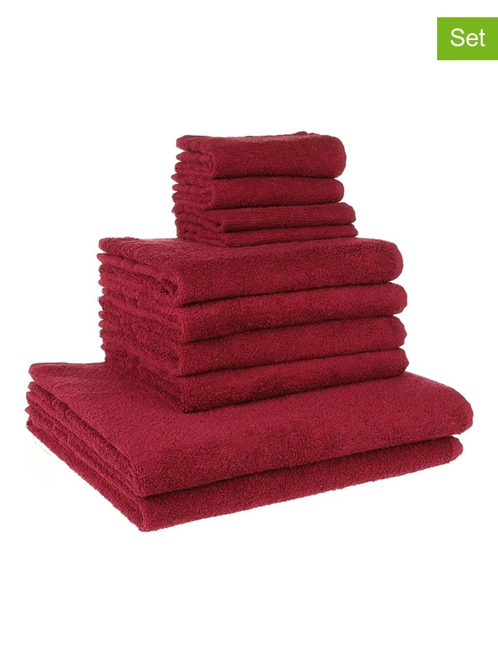 10tlg. Handtuch-Set in Bordeaux 10tlg. Handtuch-Set In Bordeaux -Heimtextil Geschäft avance 10tlg handtuch set in