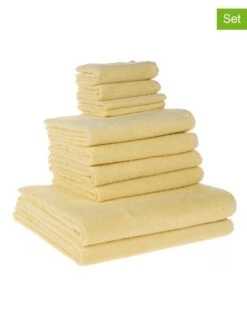 10tlg. Handtuch-Set In Gelb
