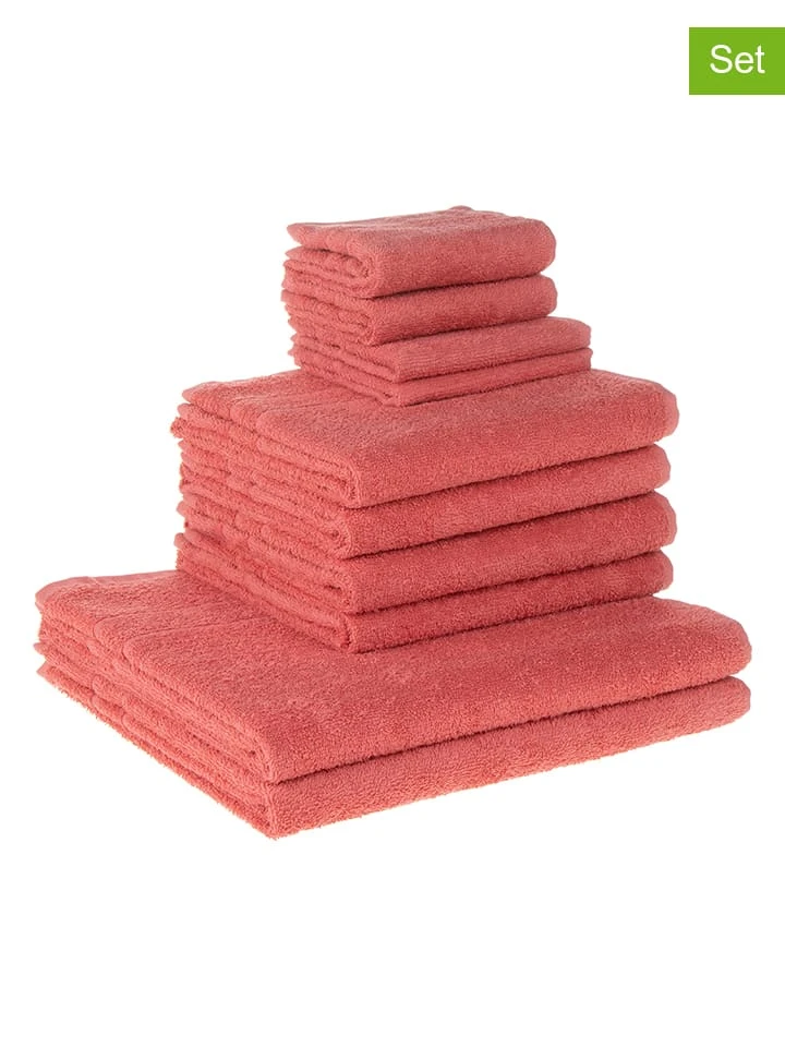 10tlg. Handtuch-Set in Koralle 10tlg. Handtuch-Set In Koralle -Heimtextil Geschäft avance 10tlg handtuch set in koralle