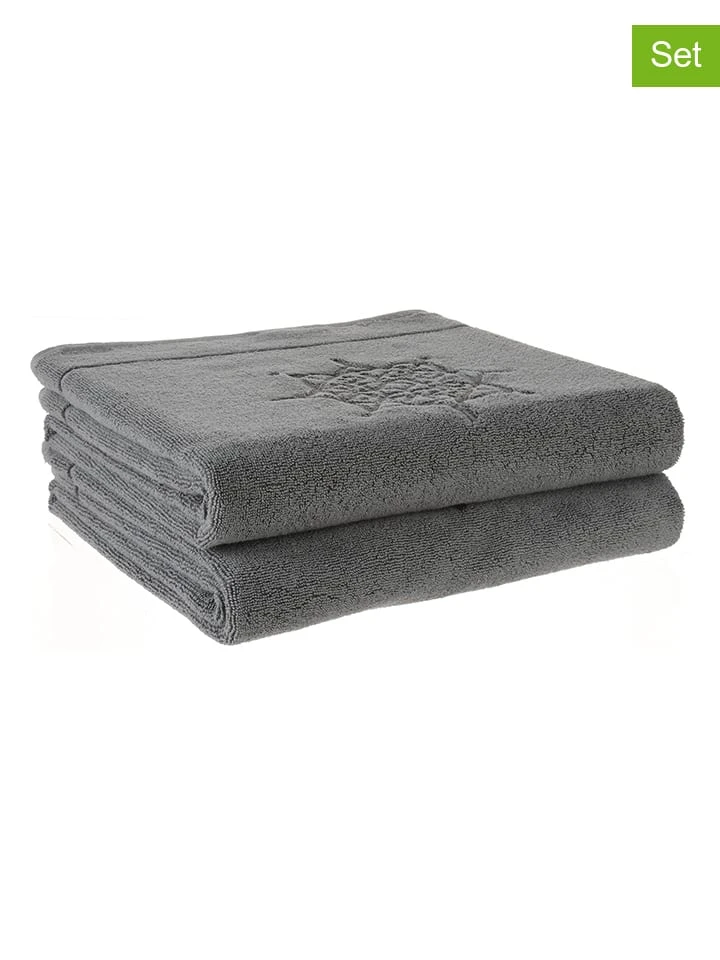 2er-Set: Duschtücher in Anthrazit 2er-Set: Duschtücher In Anthrazit -Heimtextil Geschäft avance 2er set duschtucher in anthrazit