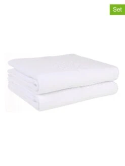 2er-Set: Duschtücher In Weiß