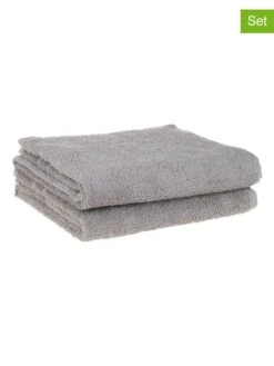 2er-Set: Handtücher In Grau - (L)100 X (B)50 Cm