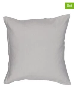 2er-Set: Kissenbezüge In Grau - (L)40 X (B)40 Cm