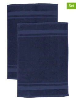 2er-Set: Premium-Badvorleger In Blau - (L)75 X (B)50 Cm