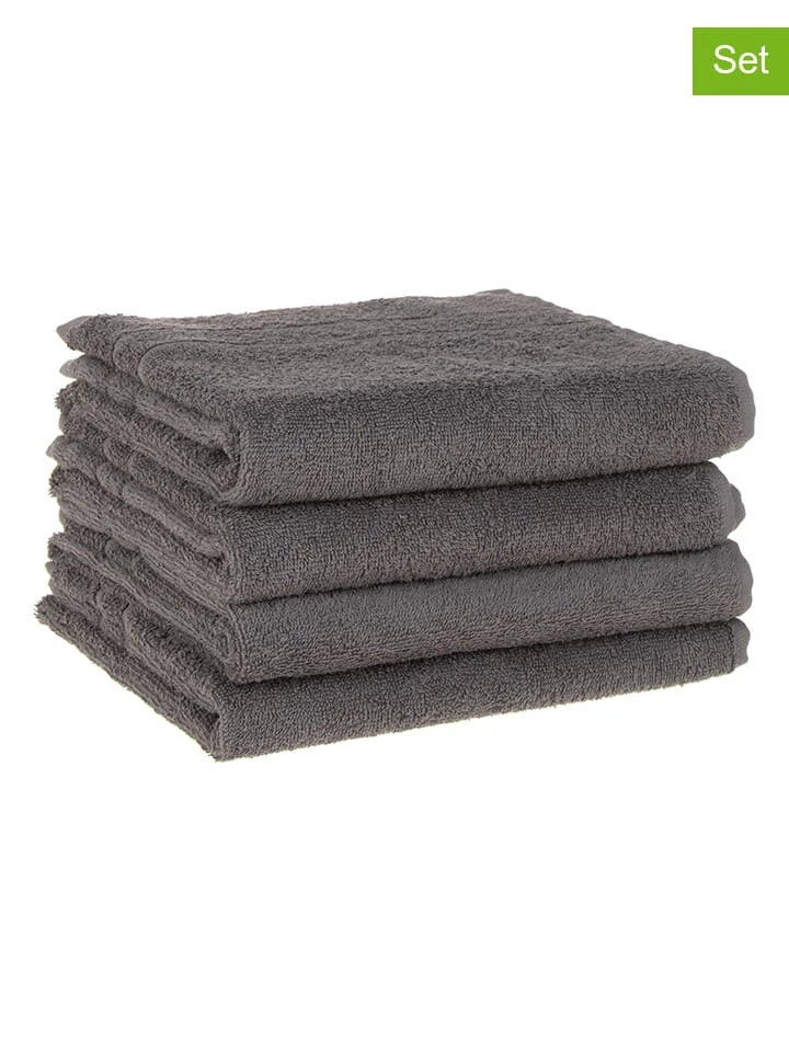 4er-Set: Handtücher in Anthrazit - (L)100 x (B)50 cm 4er-Set: Handtücher In Anthrazit - (L)100 X (B)50 Cm -Heimtextil Geschäft avance 4er set handtucher in anthrazit l 100 x b 50 cm