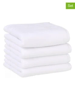 4er-Set: Waschlappen In Weiß