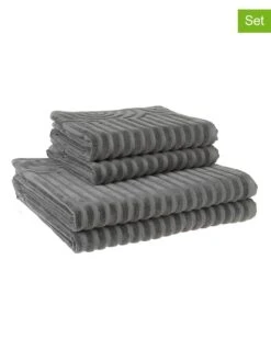 4tlg. Handtuch-Set In Anthrazit