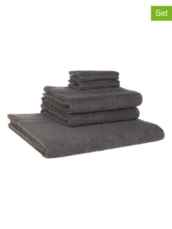 5tlg. Handtuch-Set In Anthrazit