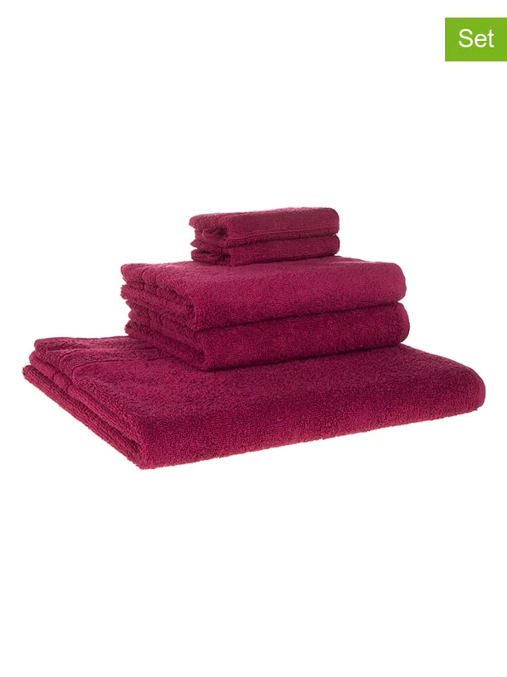 5tlg. Handtuch-Set in Beere 5tlg. Handtuch-Set In Beere -Heimtextil Geschäft avance 5tlg handtuch set in beere