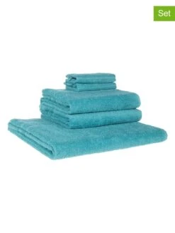 5tlg. Handtuch-Set In Blau