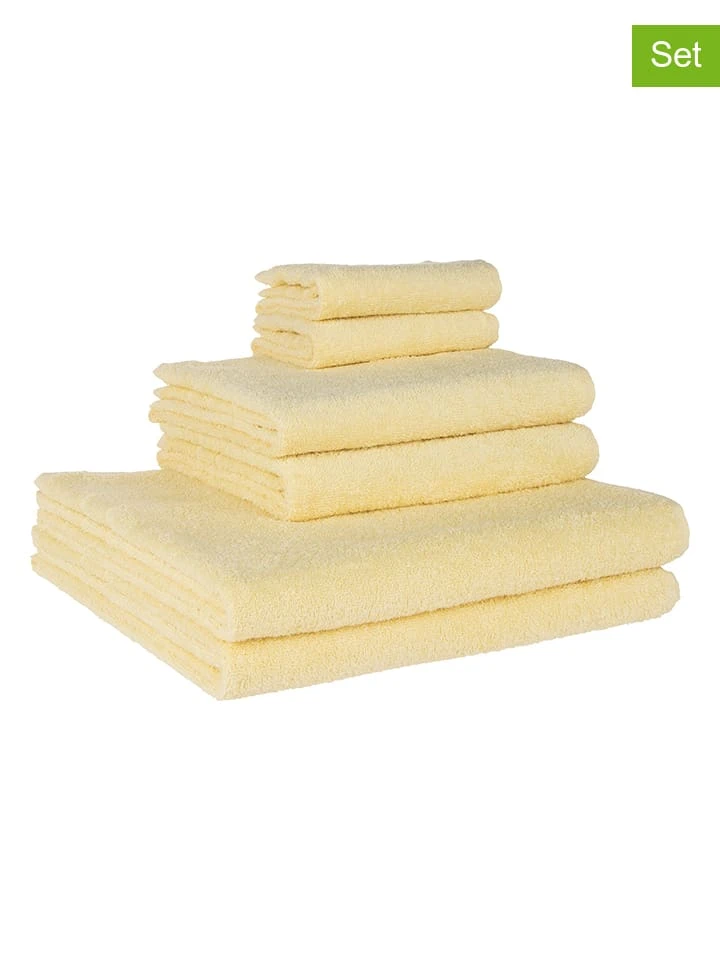 6tlg. Handtuch-Set in Gelb 6tlg. Handtuch-Set In Gelb -Heimtextil Geschäft avance 6tlg handtuch set in gelb