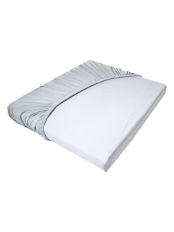 Mikrofaser-Jersey-Spannbettlaken In Hellgrau
