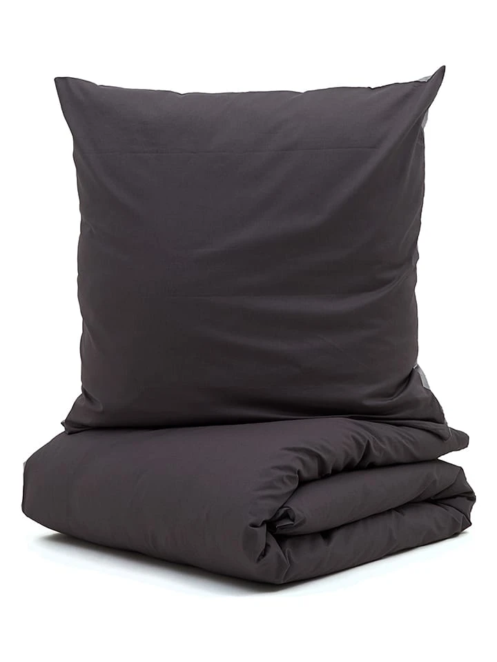 Perkal-Bettwäsche-Set in Grau Perkal-Bettwäsche-Set In Grau -Heimtextil Geschäft avance perkal bettwasche set in grau