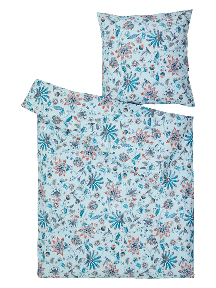 Perkal-Bettwäsche-Set in Hellblau Perkal-Bettwäsche-Set In Hellblau -Heimtextil Geschäft avance perkal bettwasche set in hellblau 1