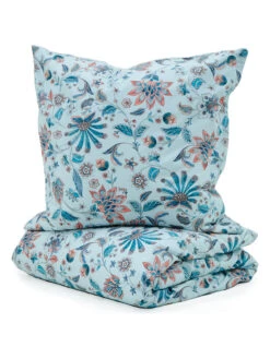 Perkal-Bettwäsche-Set In Hellblau