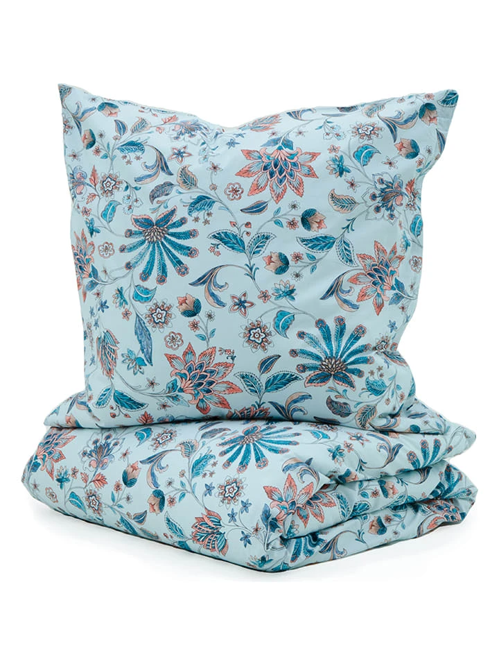 Perkal-Bettwäsche-Set in Hellblau Perkal-Bettwäsche-Set In Hellblau -Heimtextil Geschäft avance perkal bettwasche set in hellblau