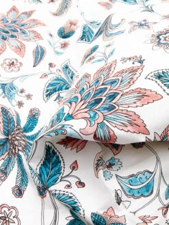 Perkal-Bettwäsche-Set In Weiß/ Bunt -Heimtextil Geschäft avance perkal bettwasche set in weiss bunt 2