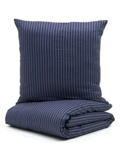 Satin-Bettwäsche-Set In Blaugrau