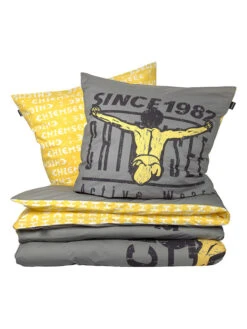 Chiemsee Renforcé-Bettwäsche-Set "Acapulco" In Grau/ Gelb 4 Chiemsee Renforcé-Bettwäsche-Set "Acapulco" In Grau/ Gelb -Heimtextil Geschäft chiemsee renforce bettwasche set acapulco in grau gelb 4