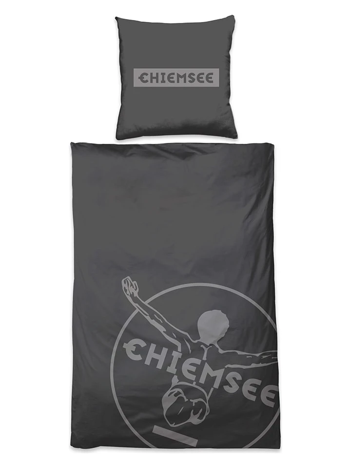 Renforcé-Bettwäsche-Set "Bora Bora" in Grau Chiemsee Renforcé-Bettwäsche-Set "Bora Bora" In Grau -Heimtextil Geschäft chiemsee renforce bettwasche set bora bora in grau