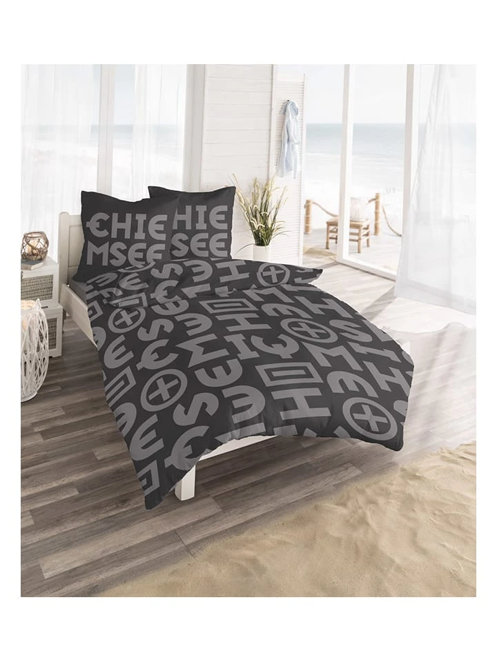 Renforcé-Bettwäsche-Set "Tahiti" in Schwarz/ Grau Chiemsee Renforcé-Bettwäsche-Set "Tahiti" In Schwarz/ Grau -Heimtextil Geschäft chiemsee renforce bettwasche set tahiti in schwarz grau 1