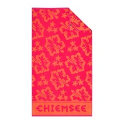 Chiemsee Velours Strandtuch Honolulu In Pink Und Orange