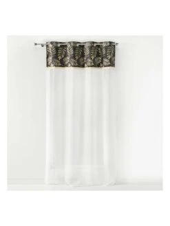 Gardine "Adelor" In Weiß/ Anthrazit