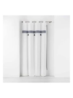 Gardine "Amaya" In Weiß/ Blau