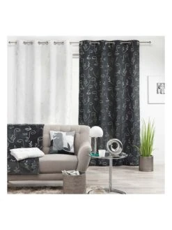 Gardine "Arty Line" In Anthrazit -Heimtextil Geschäft douceur dinterieur gardine arty line in anthrazit 3