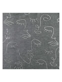 Gardine "Arty Line" In Grau -Heimtextil Geschäft douceur dinterieur gardine arty line in grau 2