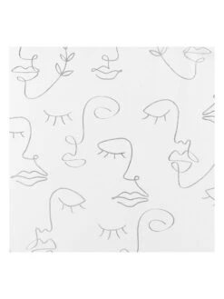 Gardine "Arty Line" In Weiß -Heimtextil Geschäft douceur dinterieur gardine arty line in weiss 2