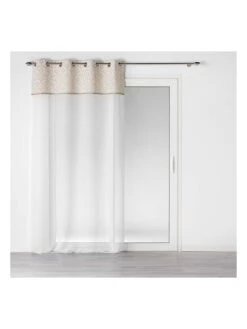 Gardine "Bahina" In Weiß/ Beige