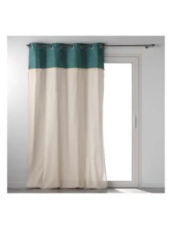 Gardine "Cancun" In Beige/ Blau