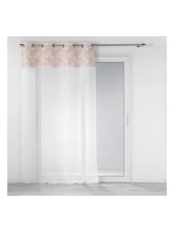 Gardine "Clairine" In Weiß/ Rosa