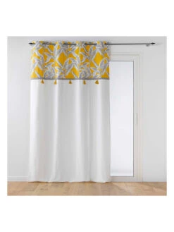 Gardine "Isibelle" In Weiß/ Gelb
