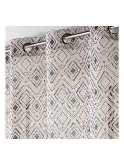 Gardine "Nailka" In Beige/ Schwarz -Heimtextil Geschäft douceur dinterieur gardine nailka in beige schwarz 2