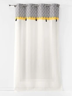 Gardine "Neo Casa" In Weiß/ Grau/ Gelb