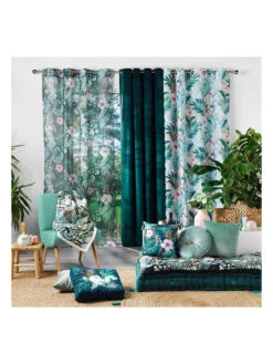 Gardine "Reve D'orient" In Blau -Heimtextil Geschäft douceur dinterieur gardine reve dorient in blau 3