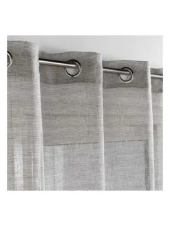 Gardine "Sunline" In Grau/ Gold -Heimtextil Geschäft douceur dinterieur gardine sunline in grau gold 2