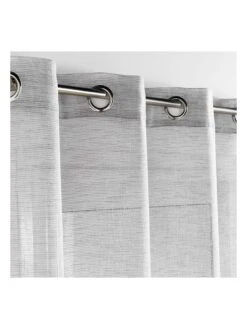 Gardine "Sunline" In Grau/ Silber -Heimtextil Geschäft douceur dinterieur gardine sunline in grau silber 2