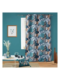 Gardine "Terre Indigo" In Dunkelblau