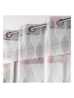 Gardine "Winter" In Rosa/ Grau -Heimtextil Geschäft douceur dinterieur gardine winter in rosa grau 2