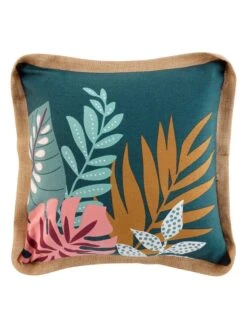 Kissen "Jacala" In Petrol/ Bunt