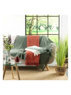 Überwurf "Terra Nova" In Grün -Heimtextil Geschäft douceur dinterieur uberwurf terra nova in grun 2