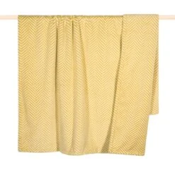 Decke ZELLA Felldecke Gelb 140x190