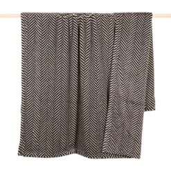 Decke ZELLA Felldecke Schwarz 140x190