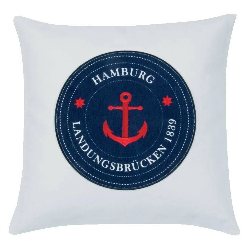 Kissen SEA Hamburg Landungsbrücken blau Kissen SEA Hamburg Landungsbrücken Blau -Heimtextil Geschäft pad concept kissen sea hamburg landungsbrucken blau