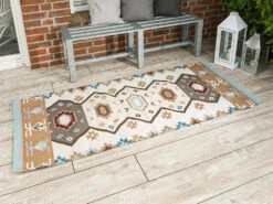 Outdoor Teppich QUERO Blau 90x200